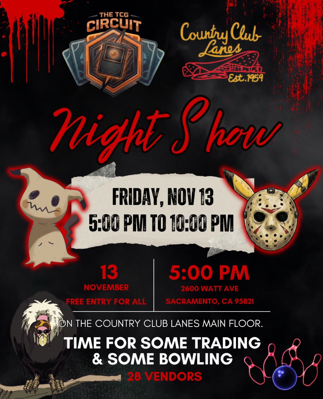TCG Circuit Night Show at Country Club Lanes
